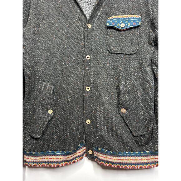 Kite Club Women's Cardigan Sweater Pockets Linen Blend Sz XL Old Money Academia - Picture 3 of 14